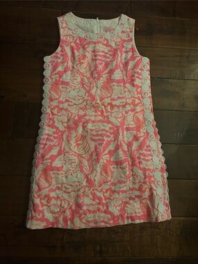 Lilly Pulitzer Pink & White Mini Mila Coral Reef Beside the Point girls dress